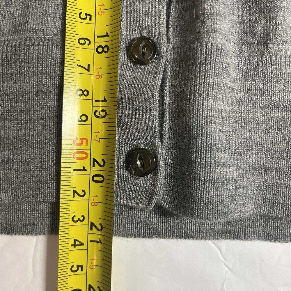 Banana Republic Extra Fine Merino Wool Exclusive Decoration Gray Cardigan Size S - Picture 8 of 9
